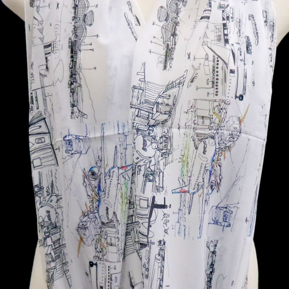 Aviation infinity scarf for flight attendant pilot